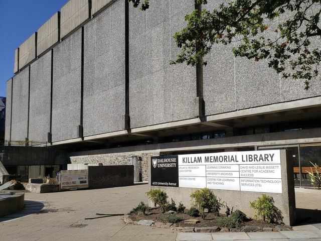 The Killam Memorial Library at Dalhousie University seen from University Avenue