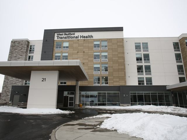 West Bedford Transitional Health, a Shannex facility with aluminum-framed glazing and a glazed entrance canopy